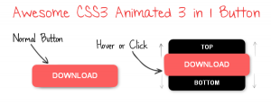 Awesome CSS3 Animated 3 in 1 Button