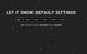 Let It Snow : de la neige sur votre site internet