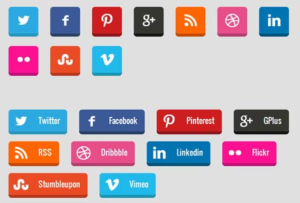 3D Social Media Buttons with CSS3