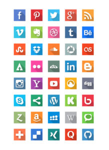 40 icônes réseaux sociaux