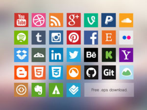 Free Flat Social Media Icon Set by Allan McAvoy