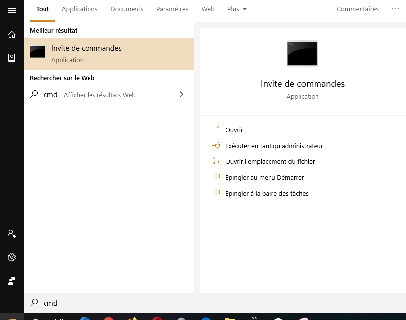 cmd invite de commande windows
