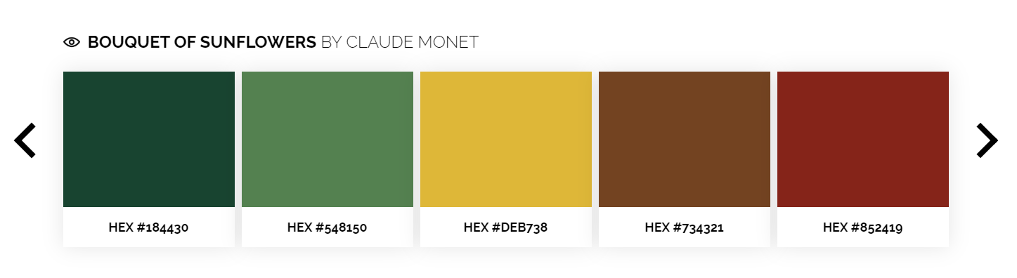 palette de couleur Color Lisa Claude Monnet