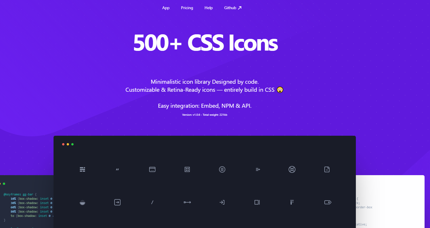 500 icones css