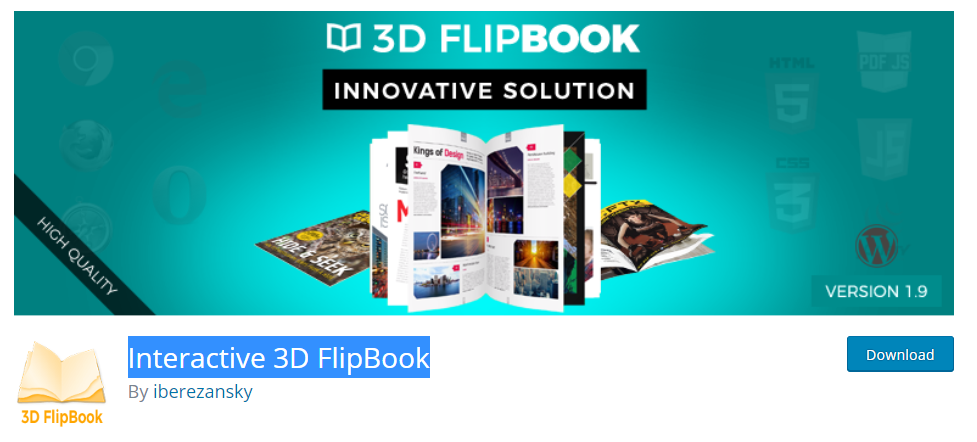 interactive 3d flipbook wordpress