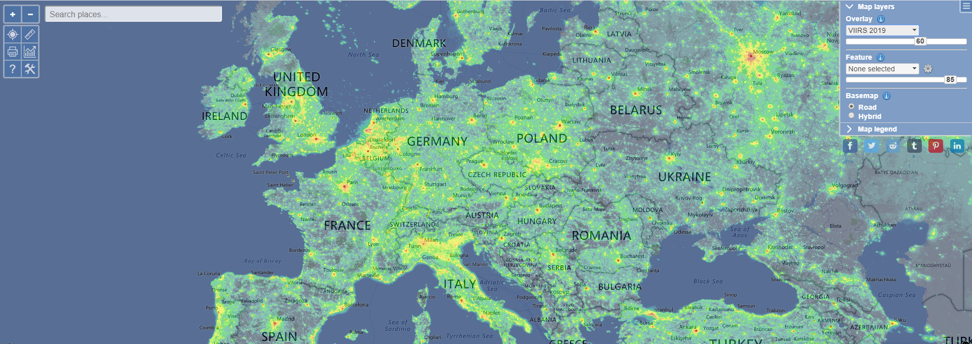 Light Pollution Map