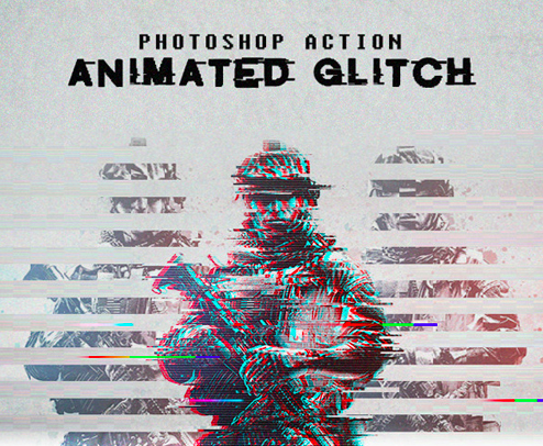 Animated Glitch Photoshop Action