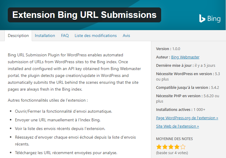 Soumettre automatiquement les URLS de votre site WordPress à Bing
