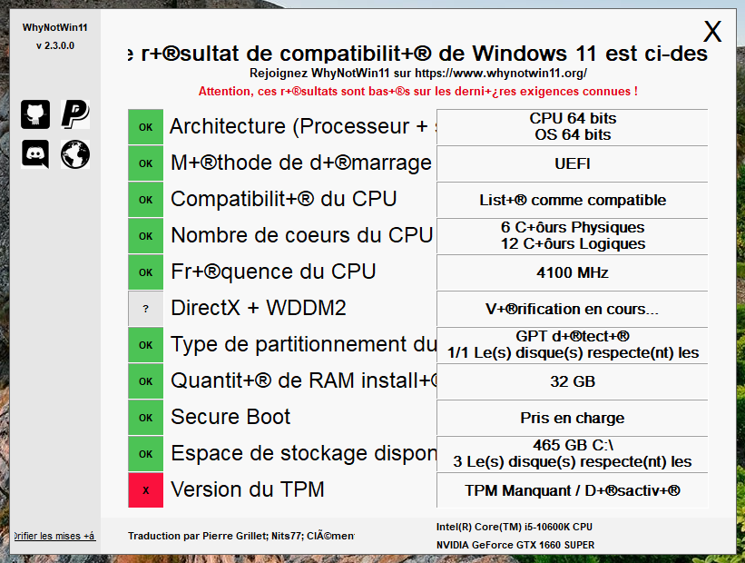 test compatibilité Windows 11