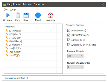 Easy Random Password Generator