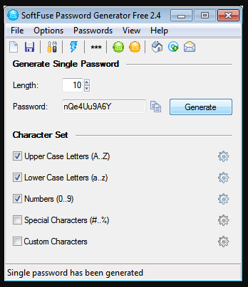 SoftFuse Password Generator