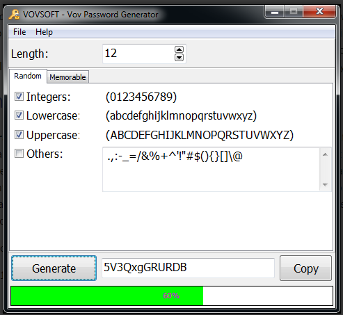 Vov Password Generator