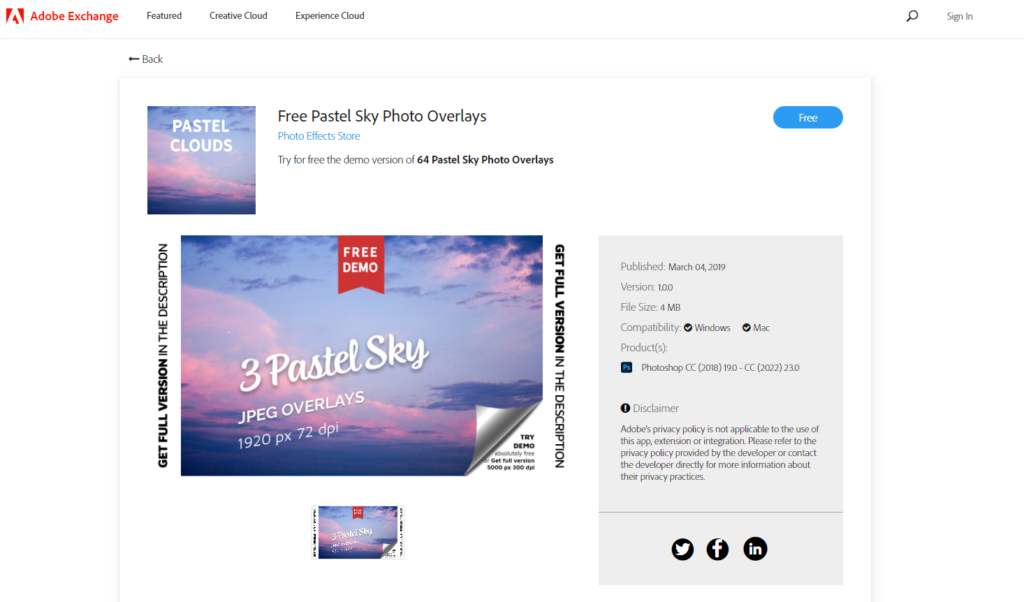 Free Pastel Sky Photo Overlays