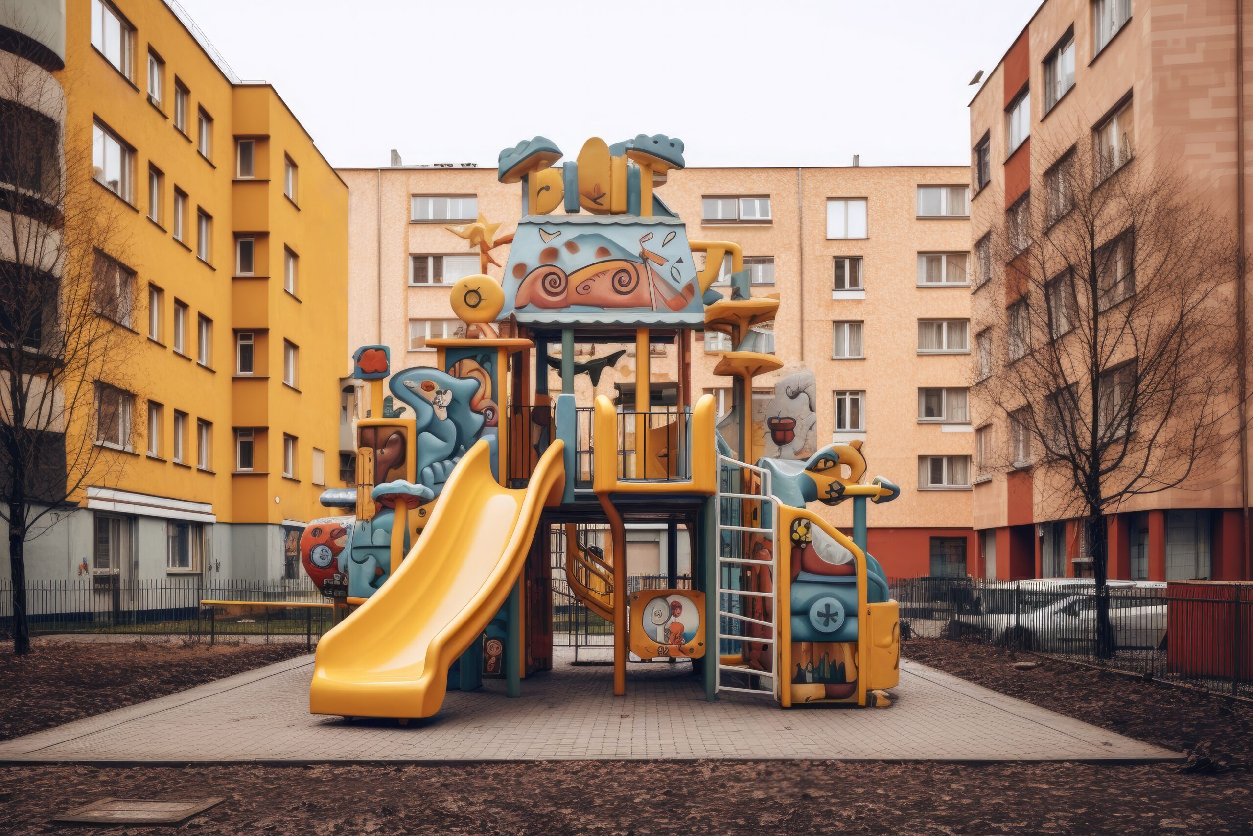 kids-playground-in-european-housing-estate-picjumbo-com