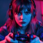young-gamer-girl-red-and-blue-lights-picjumbo-com
