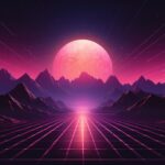 sun-above-digital-grid-in-cyberwave-scenery-picjumbo-com