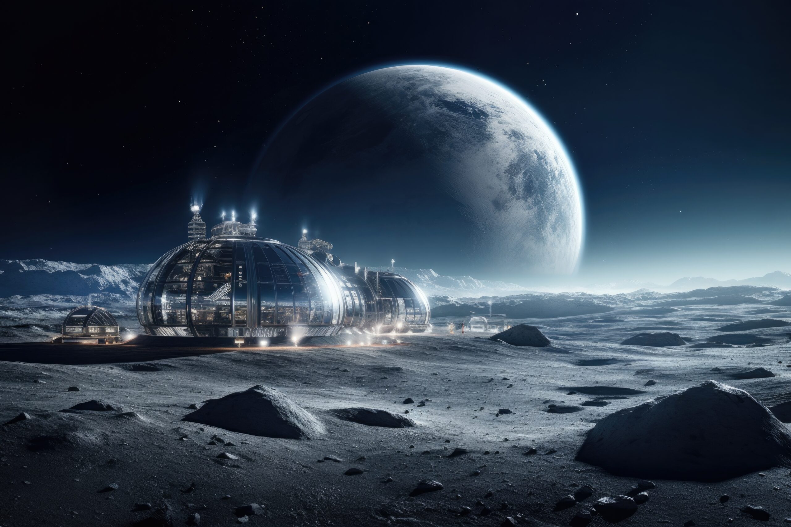 first-space-station-on-moon-picjumbo-com