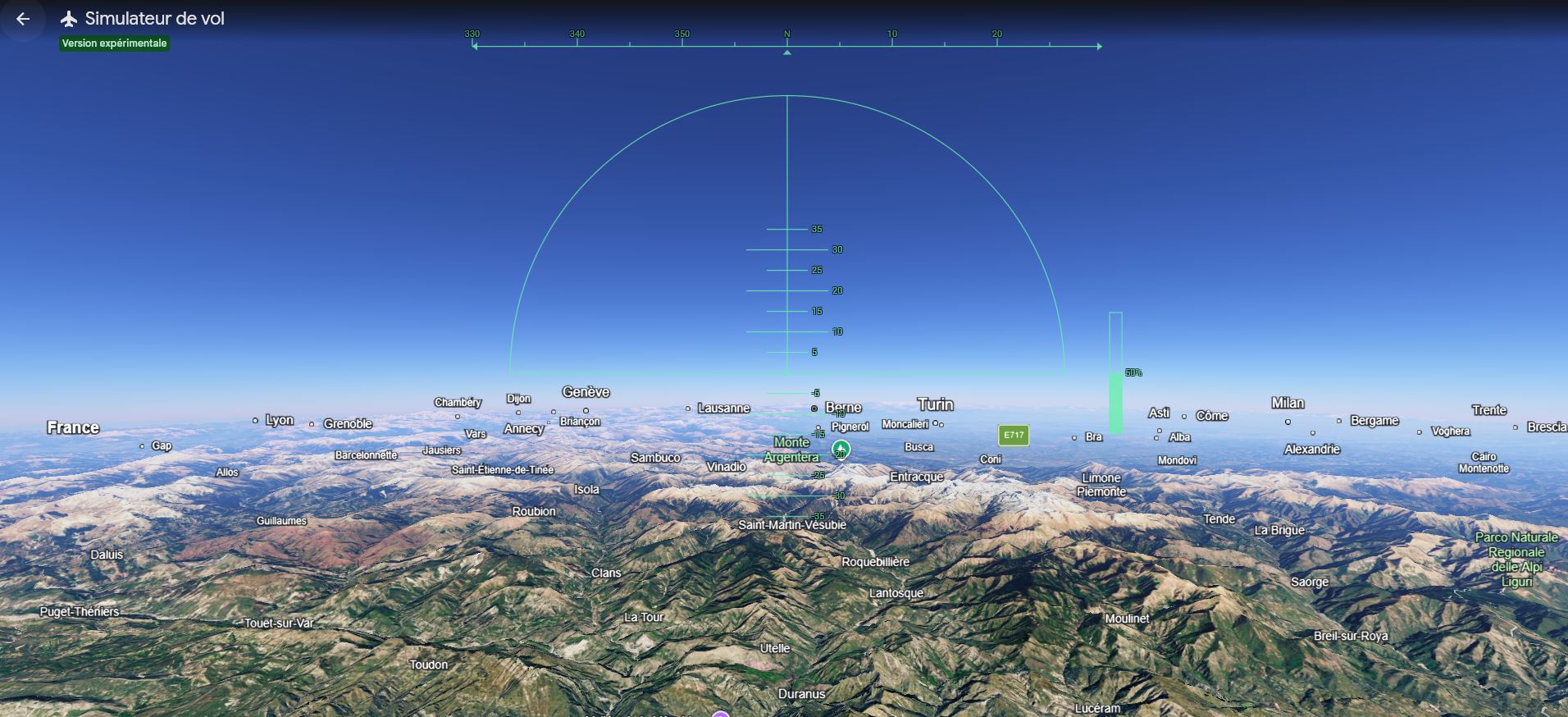simulateur de vol google earth